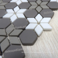 chinesischer Lieferant Neue grau und weiß-gemischte Parkett Design Kristallglas Mosaikfliese